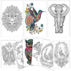Animal Body Mandala Coloring Prompts